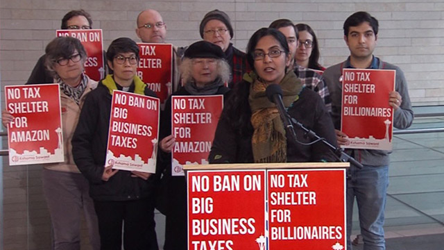 Councilmember Sawant denounces proposed ban on big business taxes 