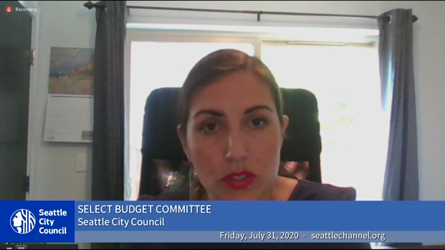 Select Budget Committee Session I 7/31/20
