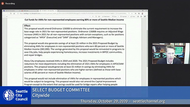 Select Budget Committee Session I 10/29/20