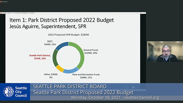 Seattle Park District Board Meeting 10/18/21