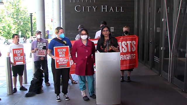 Councilmember Sawant & community supporters introduce abortion rights sanctuary city legislation