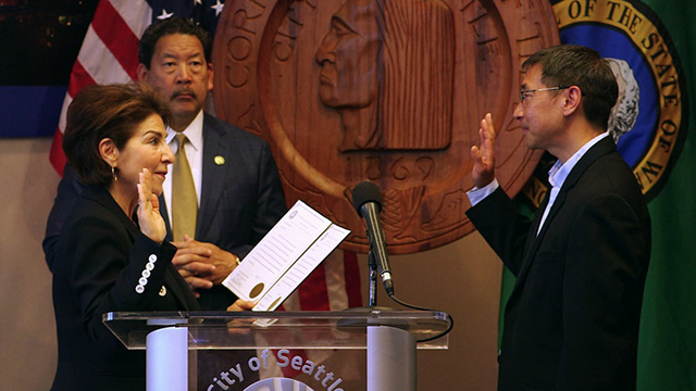 Swearing-In Ceremony of Andrew Lee, Seattle Public Utilities