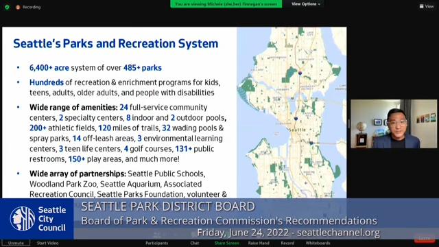 Seattle Park District Board Meeting 6/24/22