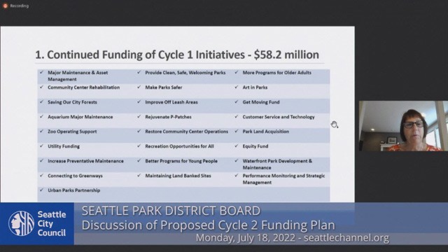 Seattle Park District Board Meeting 7/18/22