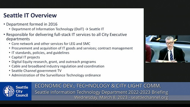 Economic Development, Technology & City Light Committee 3/8/23