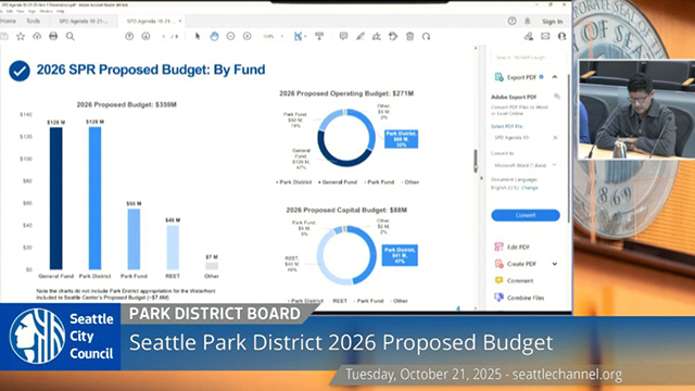 Seattle Park District Board Special Meeting - Public Hearing 10/21/2025 on Explore Videos Page Seattle Park District Board Special Meeting - Public Hearing 10/21/2025