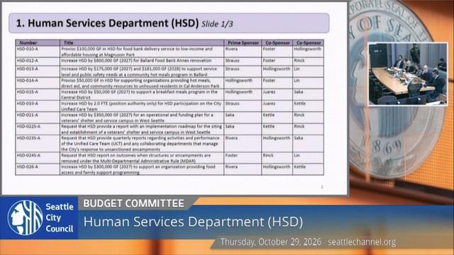 Select Budget Committee Meeting Session I 10-29-26 Select Budget Committee Meeting Session I 10-29-26