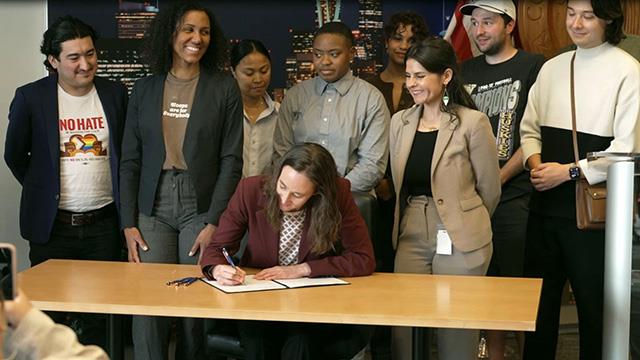Mayor signs City Council resolution opposing two statewide initiatives Mayor signs first‑in‑nation citywide fair‑pricing law for groceries
