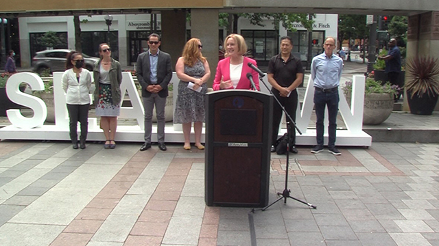 Mayor & downtown leaders discuss new actions & investments made as part of Welcome Back Weeks