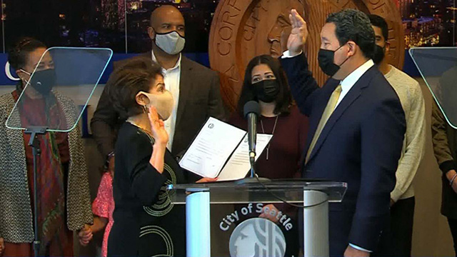 Bruce Harrell sworn in as 57th mayor of Seattle
